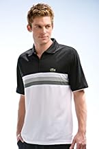 Short Sleeve Super Dry Zip Chest Striped Polo