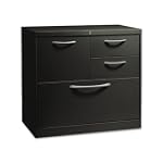 Flagship File Center w/Box/File/Lateral File Drawers, 30w x 18d x 28h, Black
