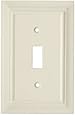 Brainerd 126446 Wood Architectural Single Toggle Switch Wall Plate / Switch Plate / Cover, Light Almond