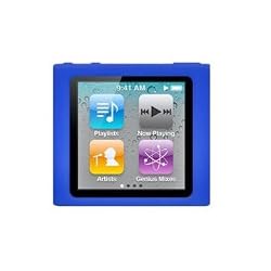 Premium Blue Soft Silicon Gel Skin Case Cover for the Apple iPod Nano 6 Gen, 6th Generation