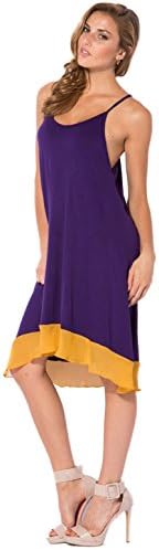 SBelle Couture LSU Gameday Tank Dress Purple Gold Small