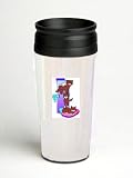 16 oz. Double Wall Insulated Tumbler with grooming cat - Paper Insert