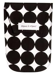Diapees and Wipees Accessory Bag - Black Disco Dot