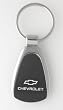 Chevrolet Chrome/Black Teardrop Keychain