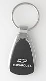 Chevrolet Chrome/Black Teardrop Keychain
