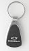 Chevrolet Chrome/Black Teardrop Keychain
