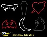 Shaped Rubber Bands Bracelets 12Pack Vampire