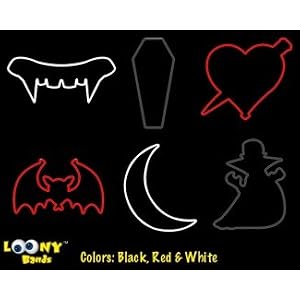 Shaped Rubber Bands Bracelets 12Pack Vampire