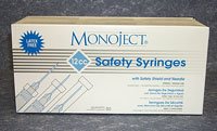 Monoject 12cc Safety Syringe 21gauge X 1 1/2" - Case of 50