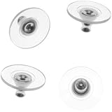 50-PieceHypoAllergenicBulletClutchEarringBackswithPad,SilverTone