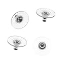 50-PieceHypoAllergenicBulletClutchEarringBackswithPad,SilverTone
