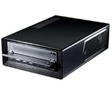 Antec ISK 300-65 - Desktop slimline - mini ITX - power adapter 65 Watt - black - USB/Audio/E-SATA