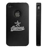 Apple iPhone 4 4S 4G Black Aluminum & Silicone Case Houston Astros