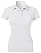 Luna Flower Slim Fit Short Sleeve Sport Plain Basic Polo Shirts 103-White US M