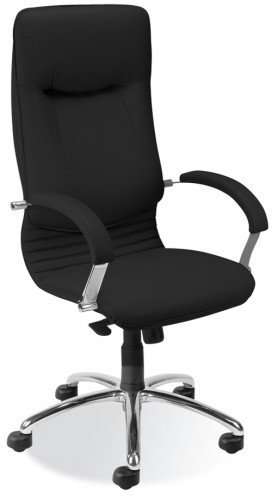 Nowy Styl Nova Steel Echtleder Chefsessel schwarz Bürostuhl Drehstuhl