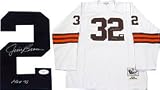 Jim Brown "HOF 71" Autographed / Signed Mitchell & Ness Authentic Cleveland Browns White Jersey (James Spence)