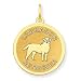 14k Gold Labrador Retriever Disc Charm