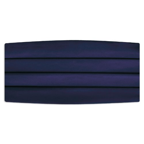 Navy Satin Cummerbund