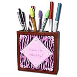 Edmond Hogge Jr Birthdays - Sweet 16 Birthday Invite - Tile Pen Holders-5 inch tile pen holder