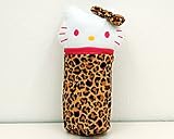 ハローキティ　ぬいぐるみペットボトルバッグ　ヒョウ