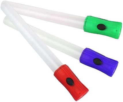 Generic 3x Outdoor Safety Traffic Control Rescue LED Light Wand Baton Flashing Stick with Whistle