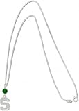 Michigan State Spartans Sterling Silver Charm Necklace with Round Crystal