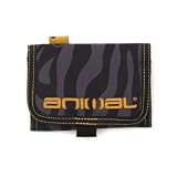 animal mens tri fold wallet glint black yellow