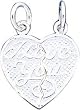 Sterling Silver I Love You Break Apart Heart Charm