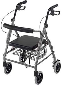 Ultra Lightweight Hemi Aluminum Rollator, Titanium