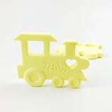 歯がため シリコン　列車 歯固めおもちゃ ソフト 握りやすい　リング　ママ授乳ジュエリー　アクセサリー[BPAフリー][FDA認可済]安全 無味　イエロー