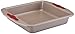 Paula Deen Signature Nonstick Bakeware 9-Inch Square Cake Pan, Champagne with Red Silicone Grips