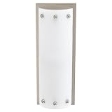 Sea Gull Lighting 47142-98 Centra Two-Light Wall Sconce, Brushed Stainless Finish with Satin White Glass
