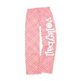 Boxercraft Flannel Volleyball Pant with Pink Diagonal Pattern