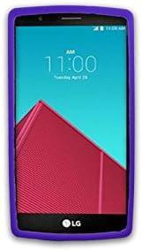 MaxessoryTM Purple Solid Soft Flexible Gel Rubber Silicone Protective Skin Case Cover for LG G4