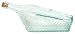 Spanish Recycled Glass Basket Bottle with Cork 10.75"L 32oz Set / 2