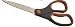 Officemate 8-Inch Stainless Steel Soft Grip Scissors, Bent Design, Gray/Orange Handle. (94155)