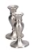 Elegant Pewter Candlestick Set