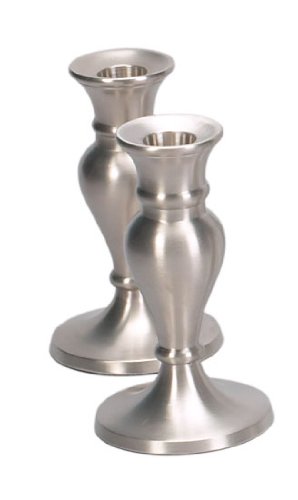 Elegant Pewter Candlestick SetB004IUBC7S : image