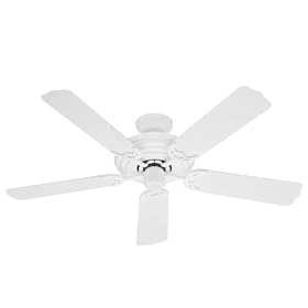 Hunter 23566 Sea Air 52-Inch 5 White Plastic Blades Ceiling Fan, White
