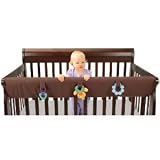 Leachco Easy Teether XL - Crib Rail Cover For Convertible Cribs - Chocolate