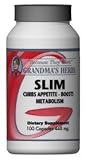 Slim - All Natural Herbal Weight Loss Supplement with Caffeine - 100 Capsules