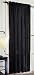 Black 84" Long Velvet Curtain Panel