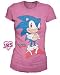 Sega Sonic the Hedgehog Standing Juniors Fuchsia Tee