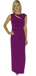 Sleeveless Slit Jeweled Ruched Cutout High-Neck Polyester/Spandex  Dress