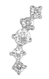 Dazzling Jeweled Cartilage Earring Stud-Cartilage Jewelry-16g