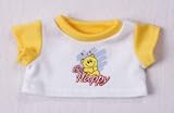 Be Happy T-shirt fits Webkinz, Shining Star and 8 - 10 Make Your Own Stuffed Animals