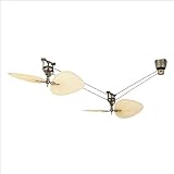 Fanimation BMP1 / FP10AB / FP1280 Brewmaster Two Section Ceiling Fan in Antique Brass