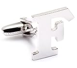 Letter F Initial Cufflinks Cuff Links Silver new