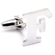 Letter F Initial Cufflinks Cuff Links Silver new
