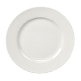 Gallery White Porcelain 9 Inch Round Salad Plate - Set of 6